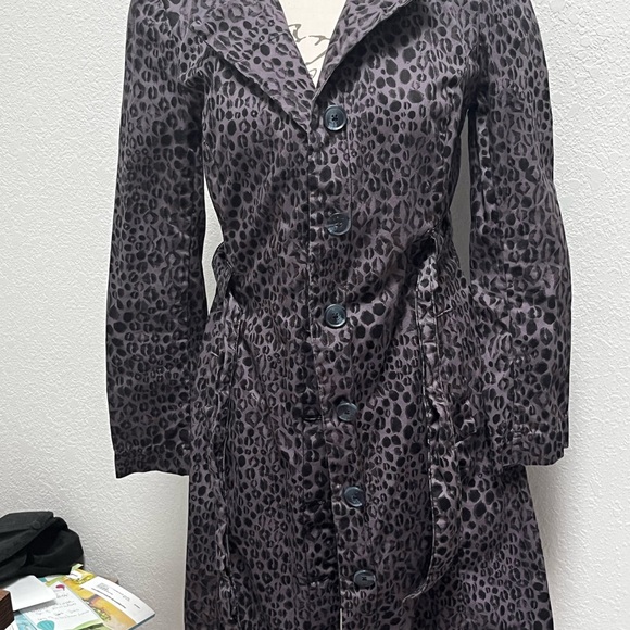 Kirna Zabete Jackets & Blazers - Lorna Zabete for Target Cotton Leopard Print Trench Coat XS